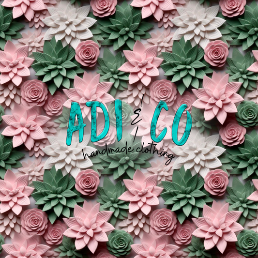 Green and Pink Floral